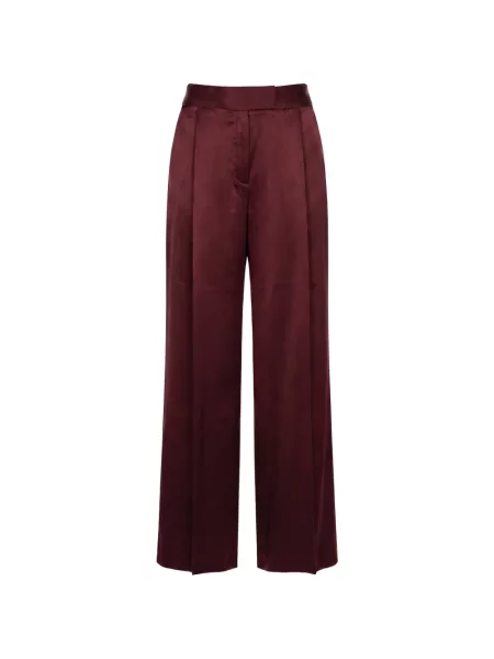 Pantaloni The Sei de mătase roșu