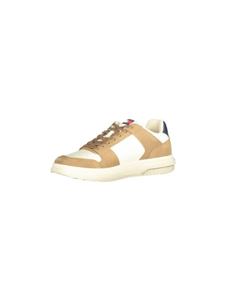 Sneakerși Tommy Jeans de lână bej