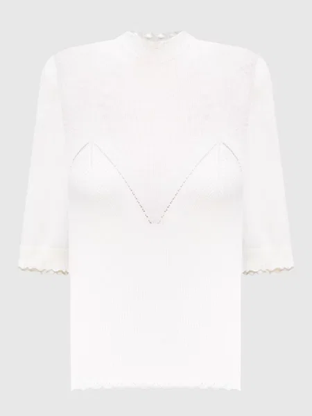 Топ з металевою емблемою логотипа Twinset білий