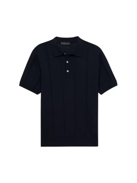 Dzianinowa koszulka polo Brooks Brothers niebieska