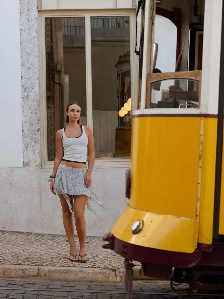 Bershka Spódnica Mini Tiulowa Z Nadrukiem Kobieta L Wielokolorowy