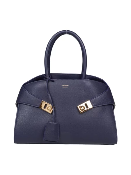 Torebka skórzana Ferragamo skórzana czarna