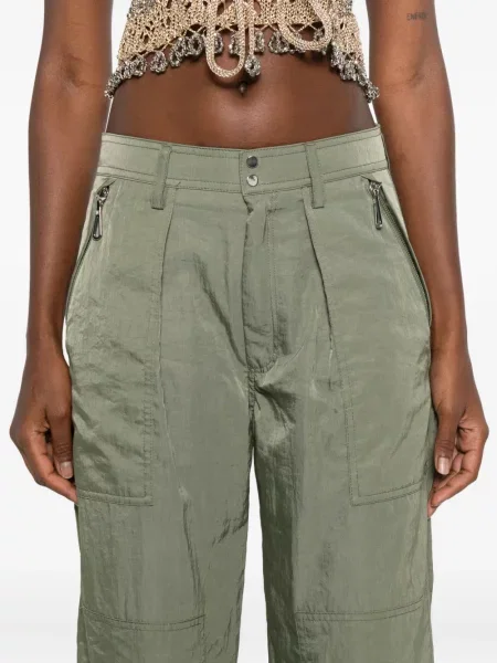 Pantaloni Rabanne plisate verde