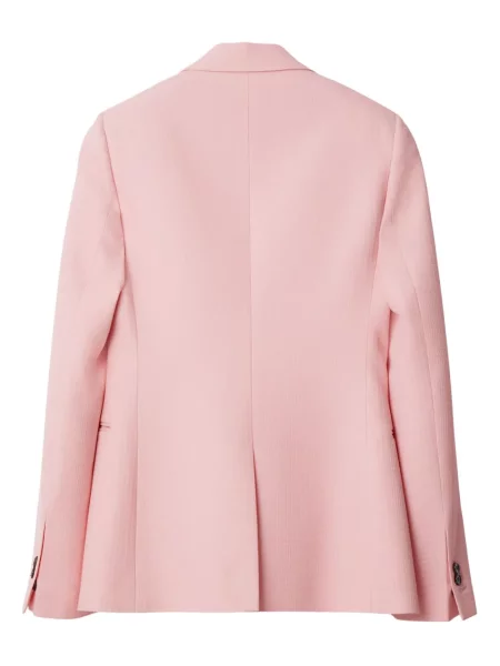 Vilnonis vienakrūtis švarkas Burberry rožinė