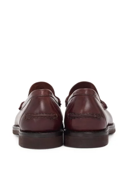Pantofi loafer Visvim din piele roșu