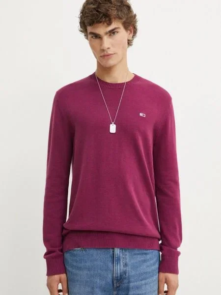 Пуловер Tommy Jeans розово