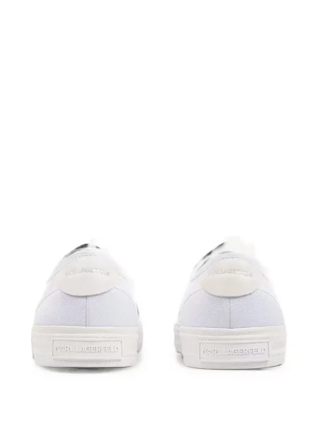 Fűzős csipkés sneaker Karl Lagerfeld autogrammal fehér