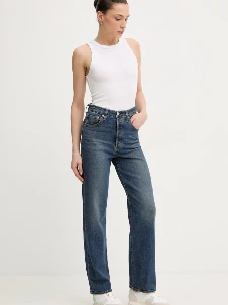 Levi's blugi drepți de damă RIBCAGE STRAIGHT ANKLE