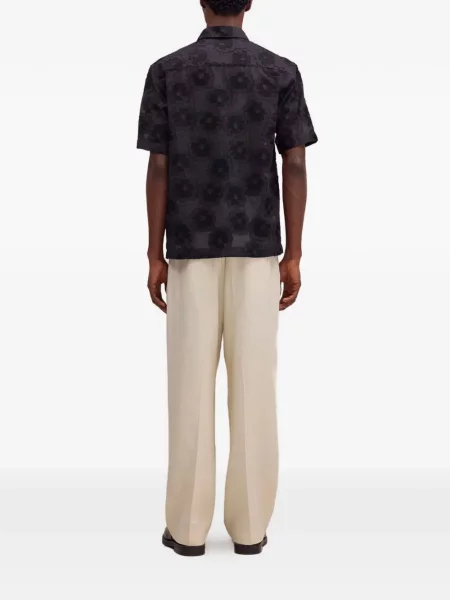 Pruhovaná košile s krátkým rukávem Nn07 s krátkými rukávy černá