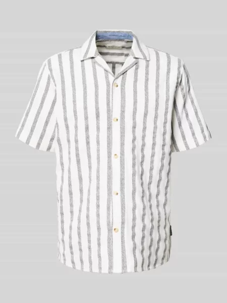Koszula casualowa o kroju regular fit z czystej bawełny Tom Tailor biała