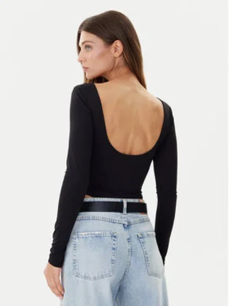 Tommy Jeans Body Silver Script fekete