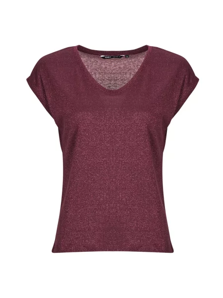 ONLY T-shirt Silvery tamnocrvena
