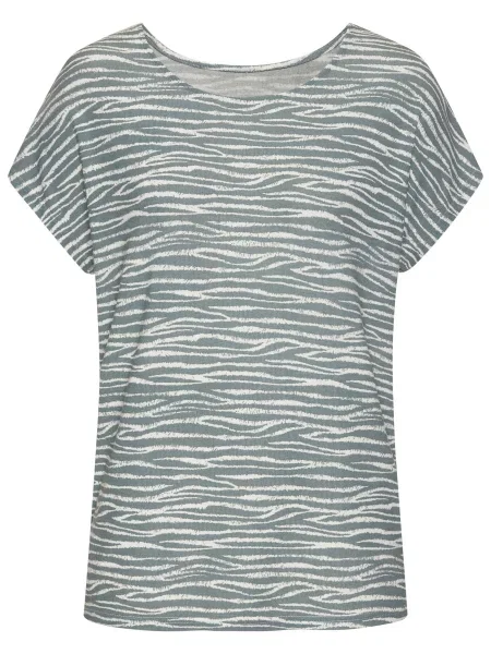 LASCANA Majica dimno modra bela