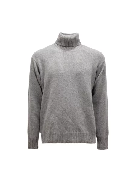 Sweter Amaránto wełniany z przetarciami szary