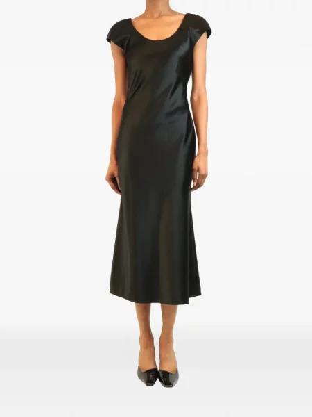 Rochie midi Toteme din satin negru