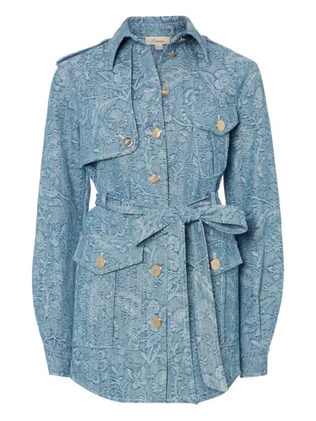 Geacă de blugi Temperley London cu model floral cu imagine albastru