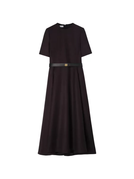 Rochie midi Burberry de lână maro