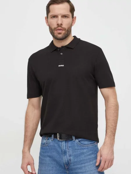 HUGO polo de uni negru