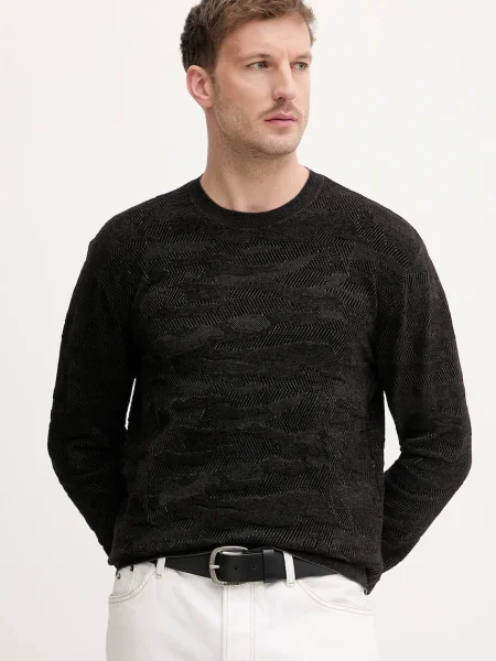 Armani Exchange pulover negru