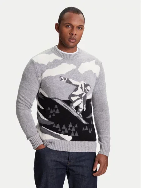 Pulover United Colors Of Benetton siva