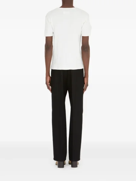 Tricou Maison Margiela cu decolteu rotund alb