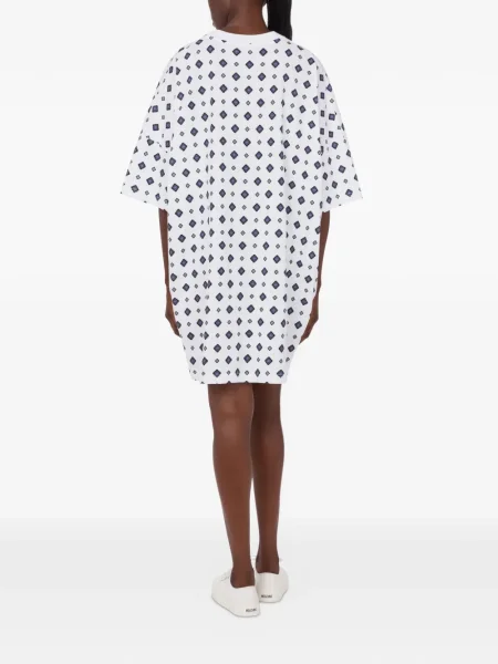 Rochie mini Moschino cu imagine teddy alb