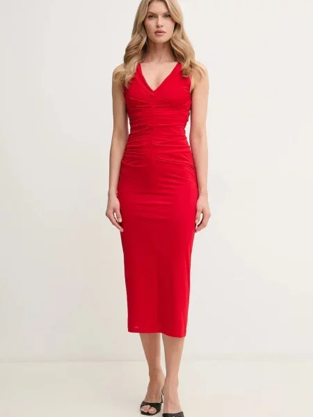 Marella rochie HARALD rosu maxi mulata
