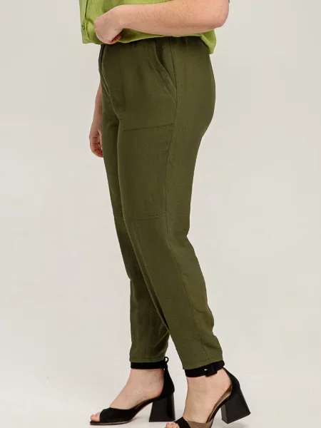 Лляні Штани повсякденні All Posa хакі