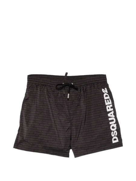 Slip de baie Dsquared2 cu imagine negru