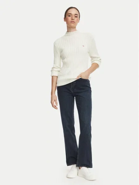 Calvin Klein Jeans Pulover Kremna bež