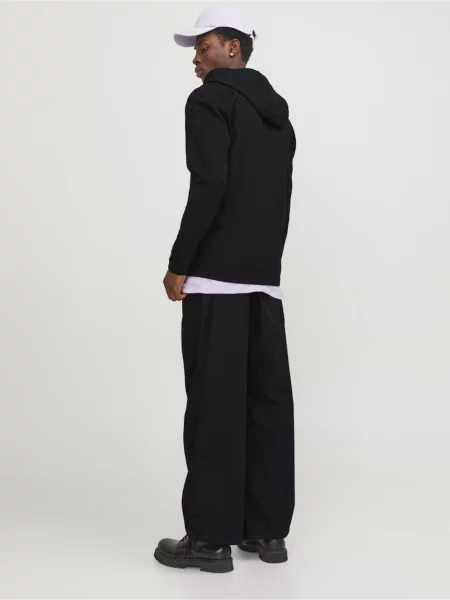 JACK & JONES Tepláková bunda antracitová čierna