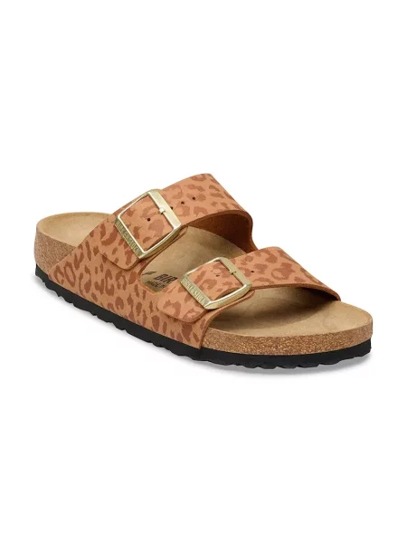 Pantofi Birkenstock cu toc plat maro