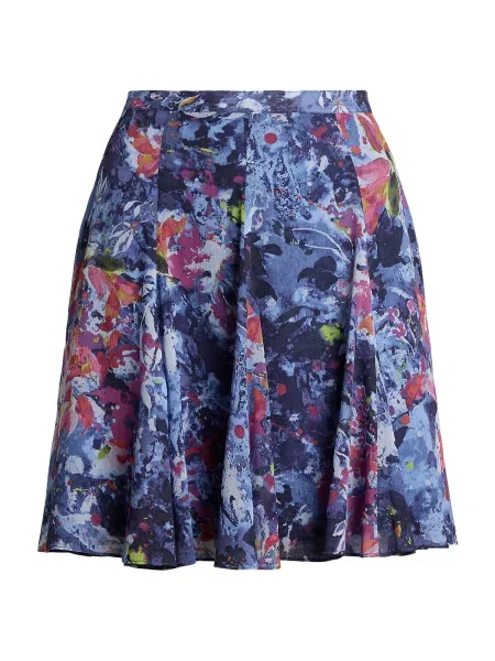 Lauren Ralph Lauren Fustă bleumarin / închis / verde deschis / roz pitaya albastru