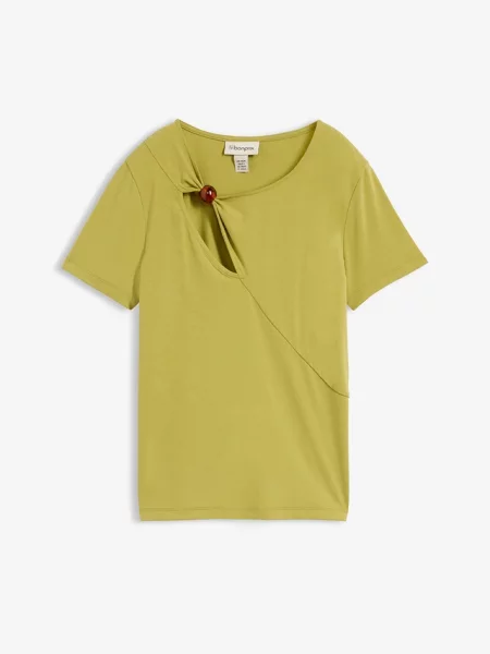 T-shirt z lejącej mieszanki zielona