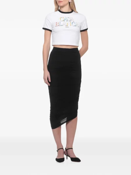 Decupat tricou Casablanca cu imagine alb