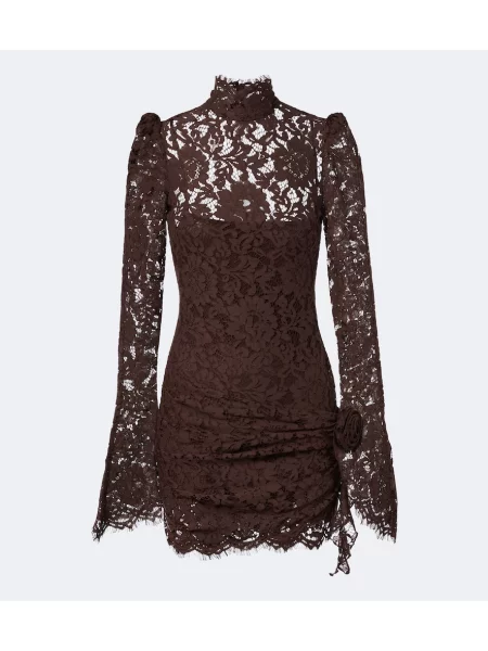 Rochie De La Vali din dantelă maro