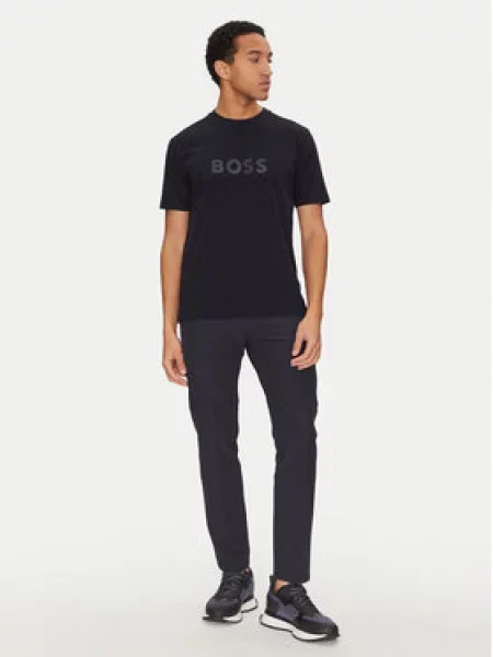 BOSS Kalhoty z materiálu T_Commuter Tmavomodrá