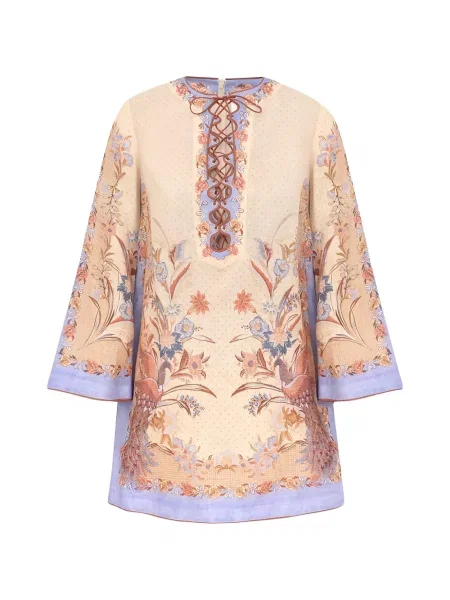 Rochie mini Zimmermann cu șireturi din dantelă