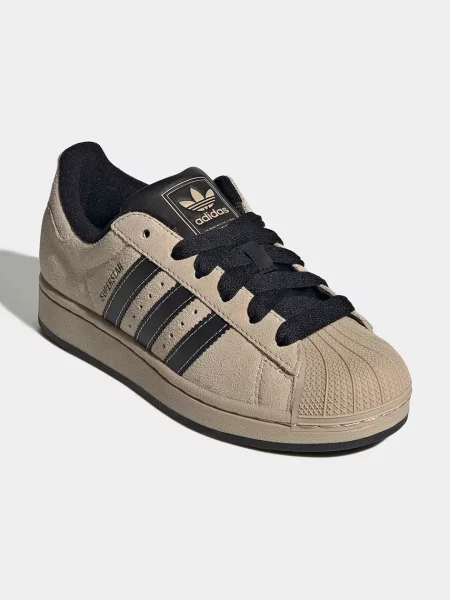 Adidas Originals Detské kožené tenisky SUPERSTAR II béžová