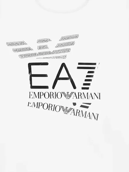 Тениска Ea7 Emporio Armani с принт бяло