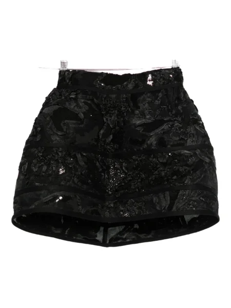 Fustă Mitiliane Couture cu broderie negru