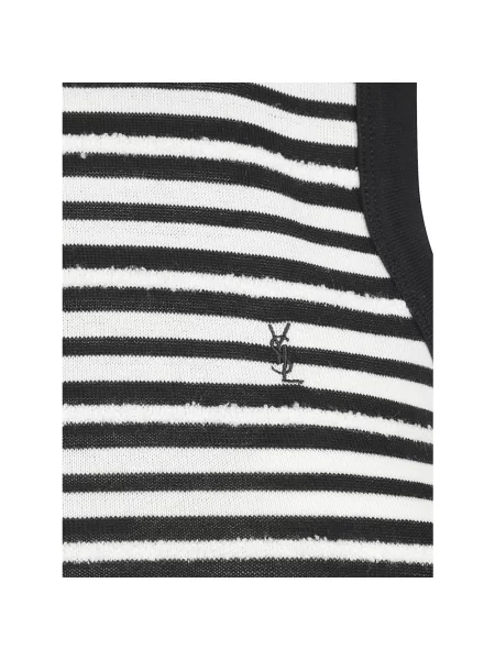 Top Saint Laurent na ramiączkach czarny