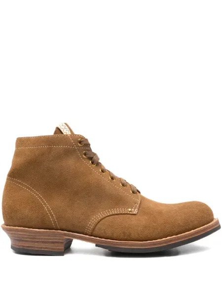 Botine Visvim cu șireturi din piele de căprioară maro