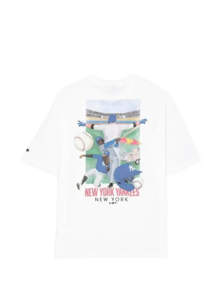 Tricou New Era Cap cu imagine alb