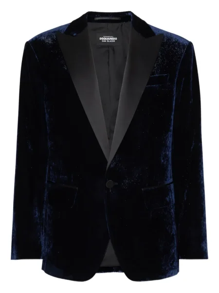 Sacou Dsquared2 de catifea albastru