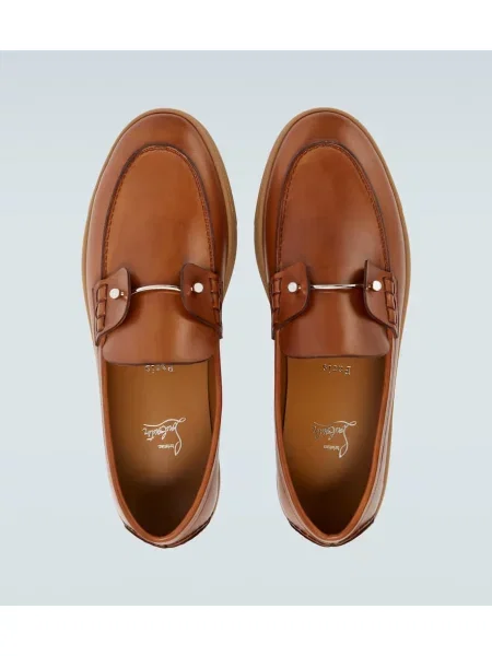 Pantofi loafer Christian Louboutin din piele maro