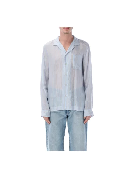 Koszula Dries Van Noten niebieska