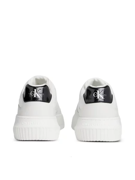 Sneakers Calvin Klein με κορδόνια με δαντέλα λευκό
