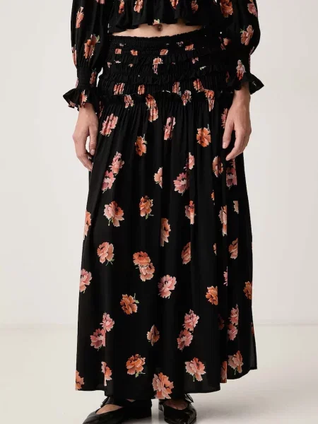 AllSaints fustă din dantelă LAUREN negru