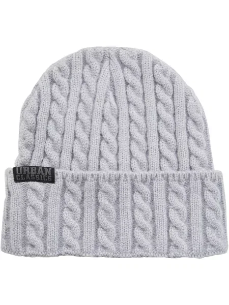 Плетена шапка с козирки Urban Classics сиво